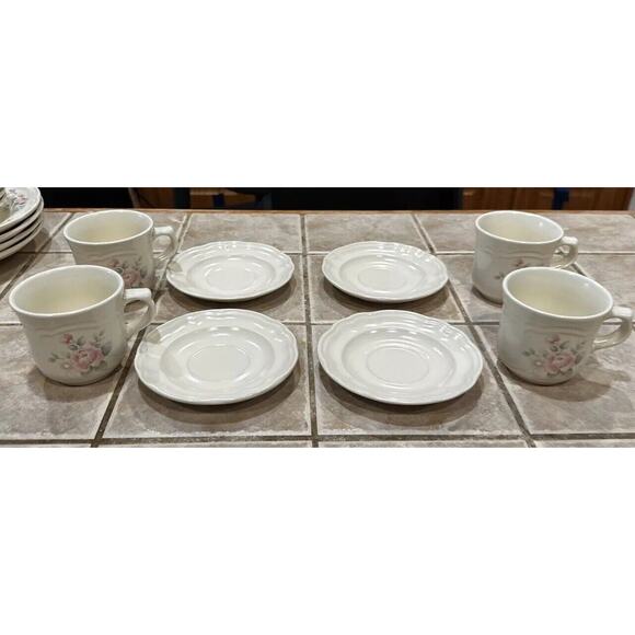 Pfaltzgraff Perennials 20 Pc Dinnerware Set The Tea Rose Collection Original Box - Picture 13 of 16